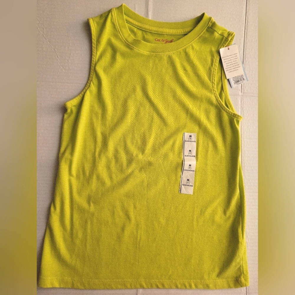 Cat & Jack, Young Girls Size 8 Tank Top, Lime Green